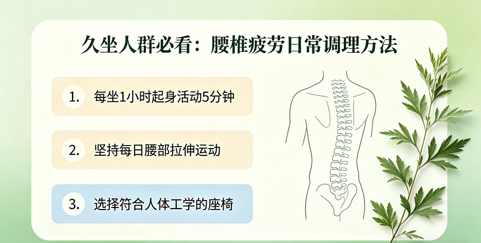 久坐人群必看:腰椎疲劳日常调理方法